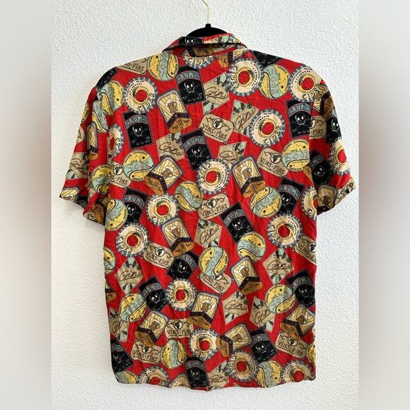 Zara Men’s Multicolour Coaster Print Shirt Size Small Relaxed Fit - Picture 2 of 6